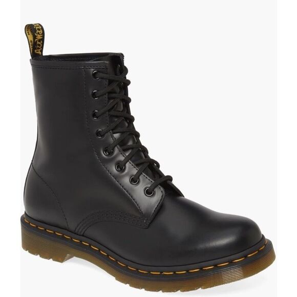 Dr. Martens 1460 Sr Black Leather Lace Up Boots 9 Womens (8- Mens) New Shoes - Picture 1 of 7